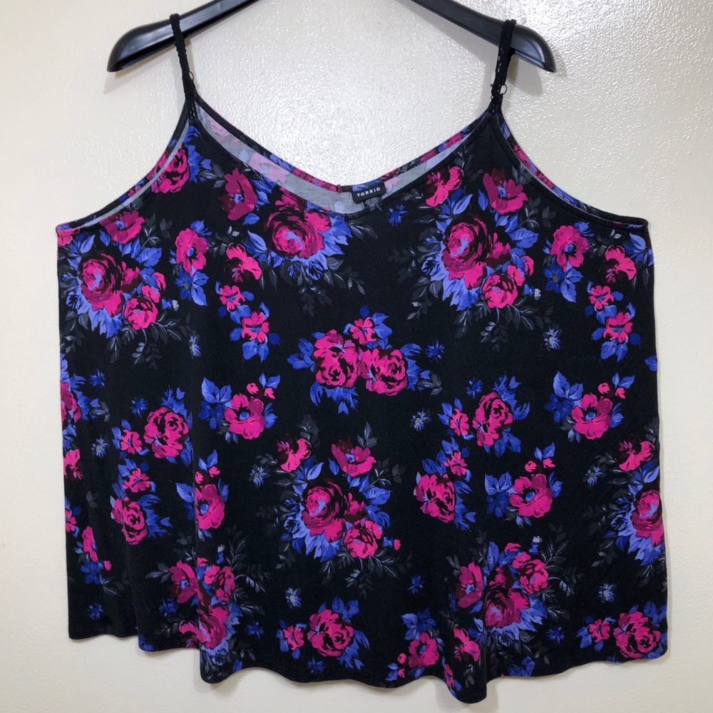 Torrid Rose Floral Tank Top - Picture 1 of 4